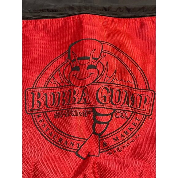 Bubba Gump Shrimp Co. drawstring cinch bag backpack 17" x 13" 2008 red - Picture 3 of 7